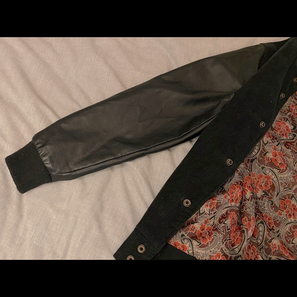 Obey Faux-Leather Bomber Style Jacket